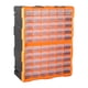 thumbnail image 1 of Organizador de piezas de 60 cajones, caja de clasificación de almacenamiento de herramientas, clavos, 60 rejillas, armario artesanal multifuncional, Naranja, 1 of 9