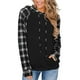 thumbnail image 3 of Sudadera con capucha para mujer, sudadera para mujer, sudadera con bloques de color, jersey informal de manga larga para mujer, la mejor en su clase, 3 of 6