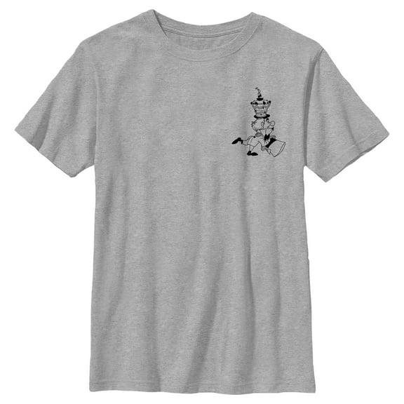 Boy's Alice in Wonderland Mad Hatter Pocket Sketch Graphic Tee Athletic Heather Large