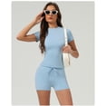 thumbnail image 6 of PISONIC Two Piece Workout Sets For Women Tank Top Matching High Waist Booty Lifting Shorts Gym Yoga Active Wear Outfits, 6 of 9