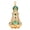 Gold Green, variant on Yajisi Vintage Enamel Perfume Bottle Middle Eastern Style Refillable Decorative Empty Metal Flask Gold Light Blue Portable Fragrance Container Decor