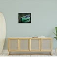 thumbnail image 3 of Stupell Industries Green Rowboat Canoe Floating Lake Dock Photography Photograph Luster Gray Floating Framed Canvas Print Wall Art, Design by Daphne Polselli, 3 of 5