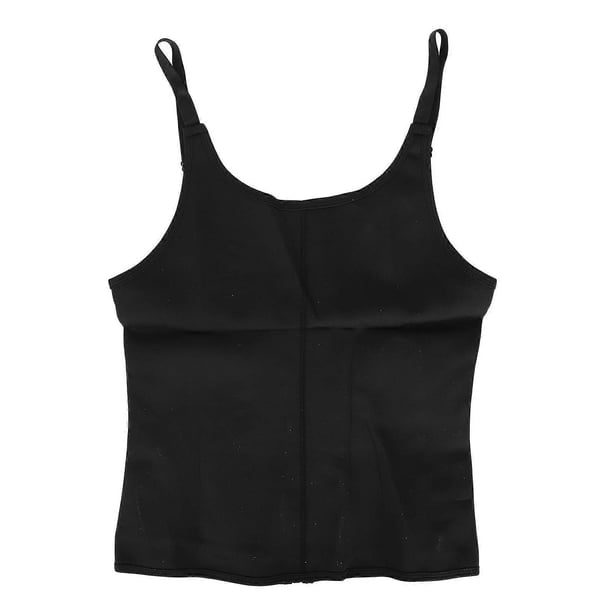 Women Waist Trainer Corset Tummy Control Neoprene Zipper Corset Workout Body Shaping Tank Top L 143.3~154.3lb