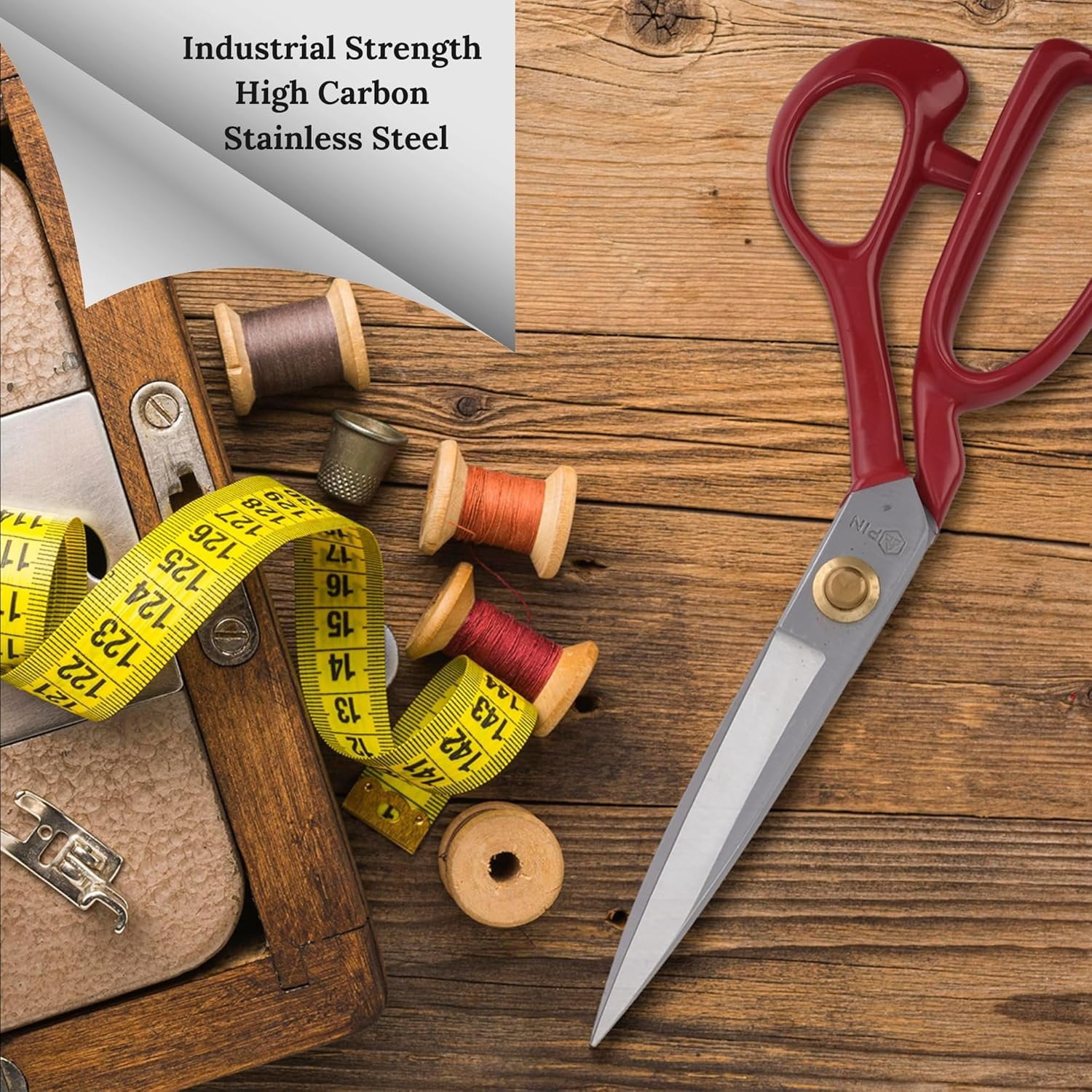 Professional Fabric  10'' - Heavy Duty Sewing Shears with High Carbon Steel  for  , Tailoring,Crafts, Industrial Strength Use,  Precision Dressmaking Tools