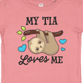 thumbnail image 4 of Inktastic My Tia Loves Me with Sloth and Hearts Boys or Girls Baby T-Shirt, 4 of 5