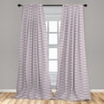 thumbnail image 5 of Ambesonne Purple Curtains, Sea Waves Inspired, Pair of 28"x95", Pale Pink Purple, 5 of 5