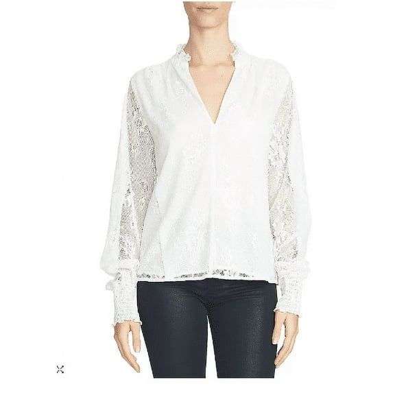 Women's 1.state Blouson Sleeve Lace Blouse, Size Large - Ivory