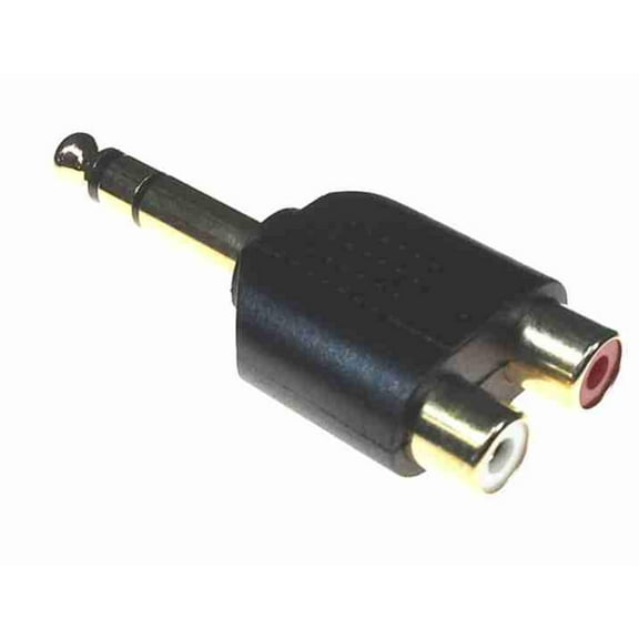 TRS (male) to dual RCA (female)