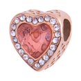 thumbnail image 1 of Charm para Pulsera LuckyLy, Dije de Corazón, Acero Inoxidable y Zirconia Cúbica, Modelo Alma rosa UNITALLA, 1 of 8