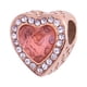 thumbnail image 1 of Charm para Pulsera LuckyLy, Dije de Corazón, Acero Inoxidable y Zirconia Cúbica, Modelo Alma rosa UNITALLA, 1 of 8