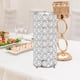 thumbnail image 1 of Florero cilíndrico Macarena de cristal 8 x 20 cm soporte decorativo elegante Plateado, 1 of 8