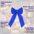 thumbnail image 6 of Iconikal 12-Pack Velvet Decorative Bows Blue 9x20-Inch 5-Loop Royal Blue Ribbon Bows for Christmas Wreath Tree Garland Gift Wrapping Holiday Decor, 6 of 6