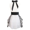 thumbnail image 3 of Wrapables Classic Vintage Apron, Sexy Cooking Apron, Black Stripe, 3 of 10