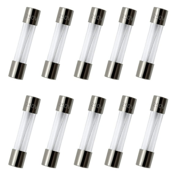 Pack of 10 pcs F10AL Fast-Blow Fuse 10A 250V Glass Fuses 0.23 x 1.18 inch / 6 x 30 mm (10amp) (F10A) …