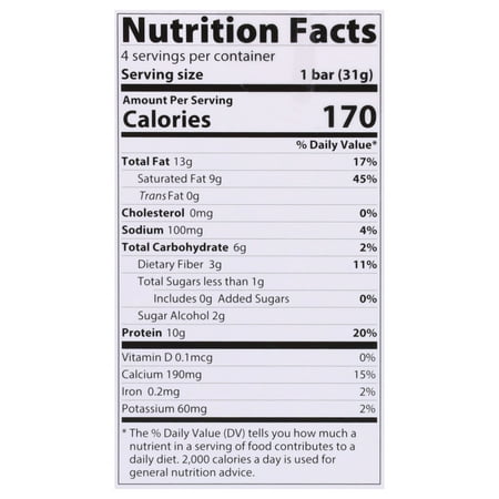 Genius Gourmet Salted Caramel Keto Bar 4- 1.09 oz Bars