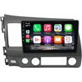 thumbnail image 4 of 4+64G Android 13 Car Stereo For Honda Civic 2006-2011 with Carplay Android Auto, 10in IPS Touchscreen Car Radio with GPS WiFi Bluetooth FM/RDS SWC + AHD Backup Camera/Microphone, 4 of 13