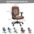 thumbnail image 5 of ZUXONGSY Christmas Tree Stripes Desk Chair Cover Pack of 2 Desk Armchair Cover with Elastic Edge Exquisite Chair Protector Easy to Install and Clean for Home Christmas Decor, 5 of 7