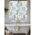 thumbnail image 6 of Coral Coastal Bedroom Curtains 63 Inches length, Summer Beach Window Treatment Curtain Drapes, Ocean Starfish Nautical Shell Rod Pocket Curtain Panels for Living Room Kitchen, 42"x63", 2 Panels, 6 of 6