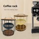 thumbnail image 4 of Cesta de almacenamiento de cápsulas de café huecas, organizador de cápsulas de café de frutas para el hogar, cafetería, hotel, color negro, 4 of 5