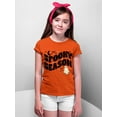 thumbnail image 2 of Spooky Season Halloween Shirt Cute Ghost Costume Youth T-shirt, L, Orange, 2 of 6