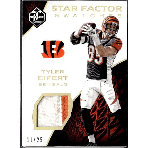 2017 Panini Limited Star Factor Swatches Tyler Eifert Bengals Clothing Patch #29 11/25