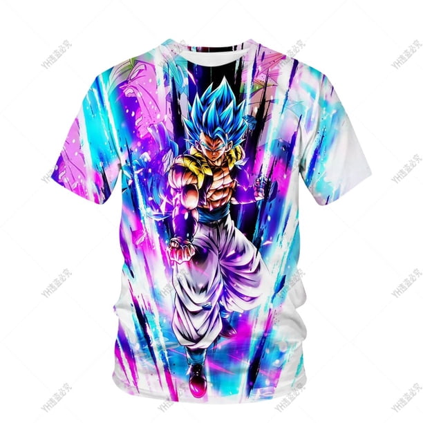 Camiseta con estampado 3d de Dragon Ball Z Goku para niños de animación japonesa, camiseta informal de moda de verano para niños y niñas, camiseta Unisex para niños zhangyuxiang CONDUJO