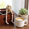 thumbnail image 4 of Mini Skeleton Ornament, 20 cm Resin Skull Statue, Articulated Joints Gothic Decor for Desk Shelf Display, 4 of 7