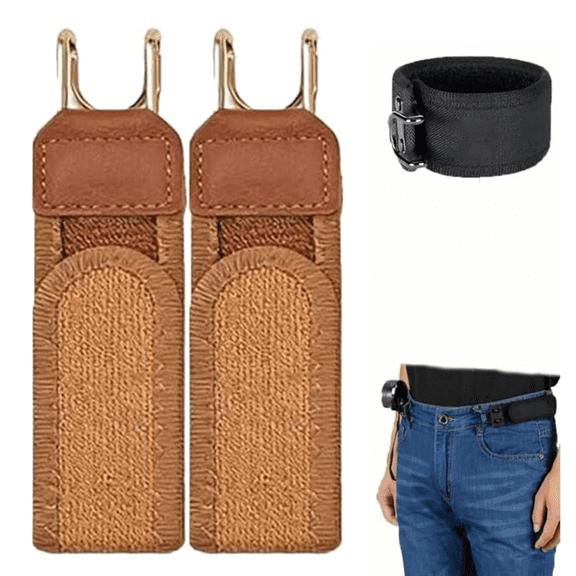 Buckleless Belt for Men, 2026 Upgraded No Buckle Adjustable Side Belt 1.5 inch Wide, Invisible Elastic Webbing for All Pants