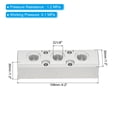 thumbnail image 2 of Uxcell Colector de aire de 3 vías y 5 puertos G1/4" para manguera de aire en línea color plata, 2 of 6