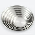 thumbnail image 2 of Yannee Stainless Steel Dinner Plates Lunch Plates Breakfast Plates 10inch, 2 of 9