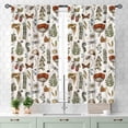 thumbnail image 3 of Mushroom Kitchen Curtains, Farmhouse Country Wild Floral Botanical Mushroom Cottagecore Nature Plants Herbs Retro Window Curtains for Bedroom Living Room 2 Panel Sets, 55x39 Inch, 3 of 4
