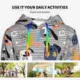 thumbnail image 4 of Lsque Dog Pattern Casual Women's Hoodie,Hooded Sweatshirt with Kangaroo Pocket,Pullover Hoodie with Eye-catching Drawstrings-Small, 4 of 7