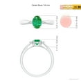 thumbnail image 4 of ANGARA Natural Tapered Shank Emerald Solitaire Ring with Diamond Accents in 14K White Gold for Women (Size-7x5mm) | May Birthstone, Anniversary, Jewelry Gift for Women | Natural Emerald Ring, 4 of 8