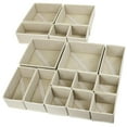 thumbnail image 3 of Fordonral 16 Pcs Drawer Organizer,Fabric Closet Organizer and Storage Baskets,Foldable Drawer Divider for Clothing,Sock,Ties,Underwear Storage,Cabinet Storage Boxes (Beige) C104, 3 of 3