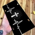 thumbnail image 5 of Yehwow Religious Faith God Jesus Metal Car Plate Aluminum License Plate, 5 of 6