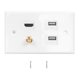 thumbnail image 1 of Hub de pared con puerto HDMI 2 + USB 1 estándar de EE. UU. para una mejor conectividad en edificios de oficinas, 1 of 8