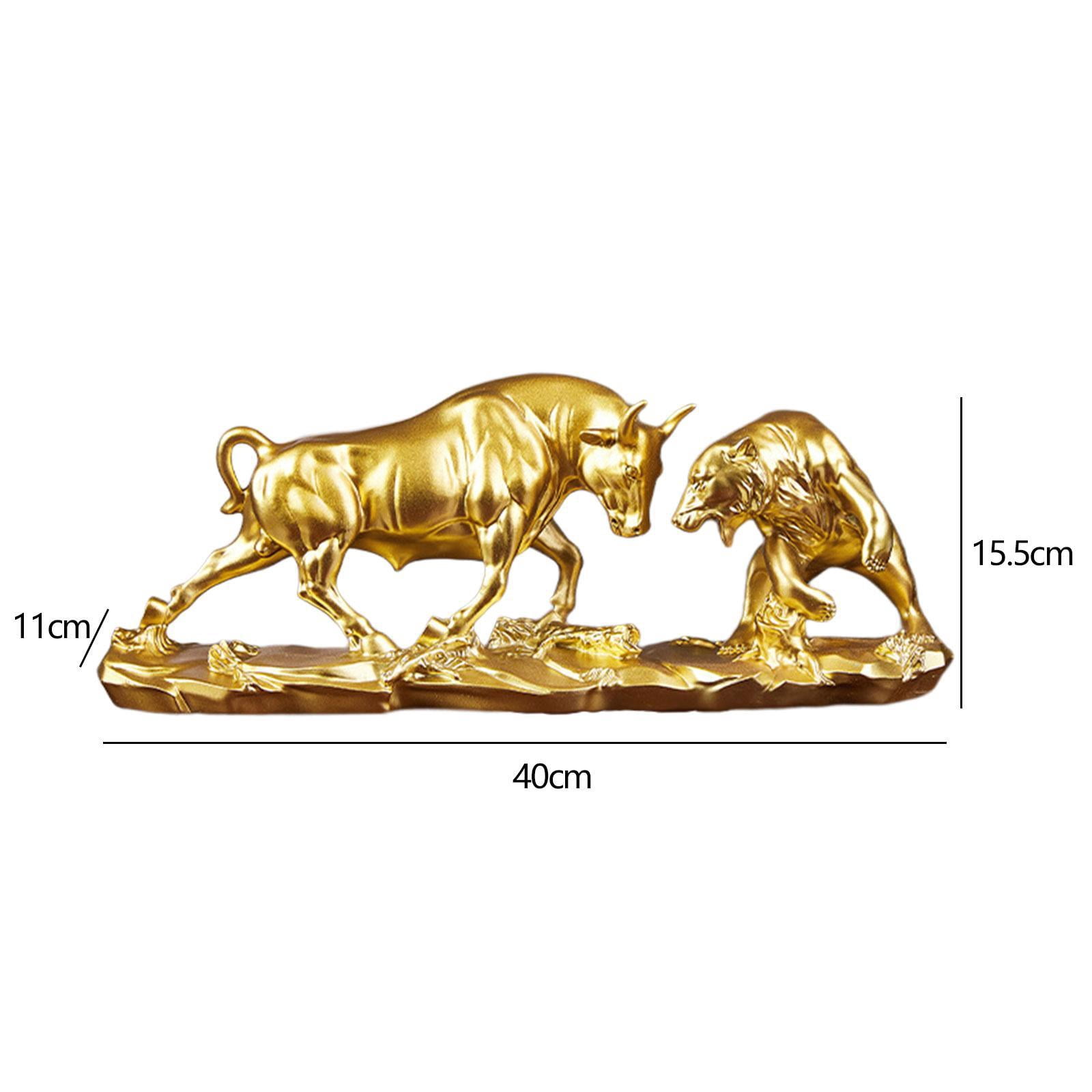 Floor Lamp Shade Bull Sculpture Bear Figurine Paper Material for Living Room Desk Office Decoration