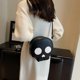 thumbnail image 2 of Shoulder Bag for Women Crossbody Handbag with Adjustable Strap,Leather Clutches Purse Halloween Skull Satchel Handbag Black, 2 of 5