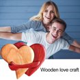 thumbnail image 3 of Wooden Heart Ornament Handmade Hugging Love Hearts Romantic Heart Ornament Couple Keepsake Gift for Wedding Anniversary Valentine's Day, 3 of 8