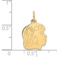 thumbnail image 2 of 14K Yellow Gold Girl Head Charm, 2 of 2