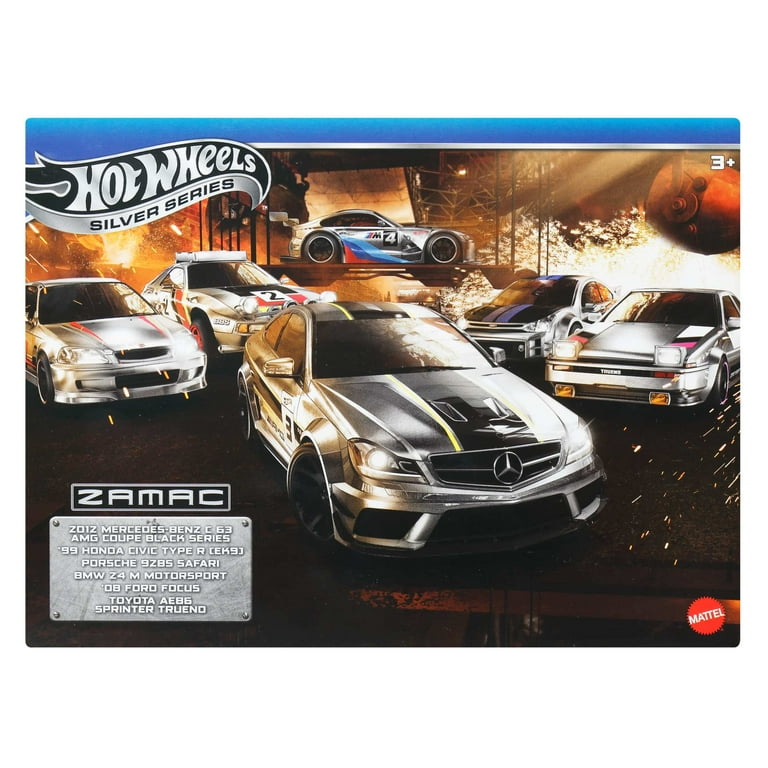 Hot Wheels 1:64 Scale Die-Cast Toy Cars & Trucks, Set of 6 Zamac