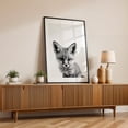 thumbnail image 2 of Baby Fo - Photography Fox Wildlife Black and White Animal Nature Portrait Minimalist Black Framed Wall Art Print 20 x 30 inches, 2 of 8