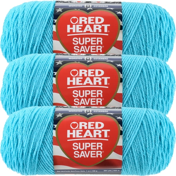 Multipack of 03 - Red Heart Super Saver Yarn-Turqua