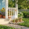 thumbnail image 5 of Goose Garden Statues, Large Porch Goose Statue, 14 Inch White Resin Goose for Front Porch, Garden Statues Animal Figurine Outdoor Decorative for Garden Patio, 5 of 6
