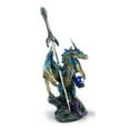 thumbnail image 2 of Ain’t It Nice Dragon Statue with Medieval Dragon Sword and Crystal Ball Collectible Dragon Figurine Fantasy Medieval Dragon Décor, Blue & Gold Colored 4(L) 2(W) 7(H) inches, 2 of 7
