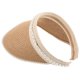 thumbnail image 1 of KAKOWELY Sombrero con visera para el sol, sombrero de playa portátil, sombrero para el sol de ala ancha con perla, sombrero multifuncional., 1 of 5