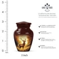 thumbnail image 2 of JAGASY Deer Urns for Human Ashes Adult Male - Brown Small Urn for Ashes for Women - Deer Hunting Cremation Urns - Forest Tree Decorative Tiny keepsake Urn for Mom & Dad - (3 Inch), 2 of 7