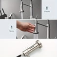 thumbnail image 5 of Brushed Nickel Stainless Steel Kitchen Faucet with Pull-Down Sprayer, Single Handle, Fits 1/3-Hole Installation, Dual Function, for Farmhouse, RV, Camper, Laundry & Utility Sink, 5 of 13