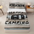 thumbnail image 2 of Homewish Camping Car Zipper Twin Comforter Sets with Fitted Sheet and 2 Pillowcases, Wooden Lodge Cabin Zipper Bedding Set for Men and Women, Reversible, 4pcs, 2 of 6
