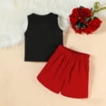 thumbnail image 5 of ITSAME Girls Outfits 2-Piece, Big Flower Sleeveless Tops and Skorts Summer Fashion Dressy Clothes Red Size 4-5, 5 of 8